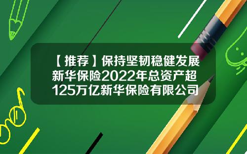【推荐】保持坚韧稳健发展新华保险2022年总资产超125万亿新华保险有限公司