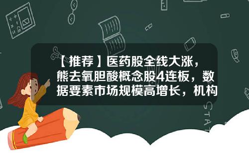 【推荐】医药股全线大涨，熊去氧胆酸概念股4连板，数据要素市场规模高增长，机构看好这些概念股（附股）-怎么查询股票新闻头条资讯