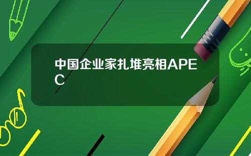 中国企业家扎堆亮相APEC
