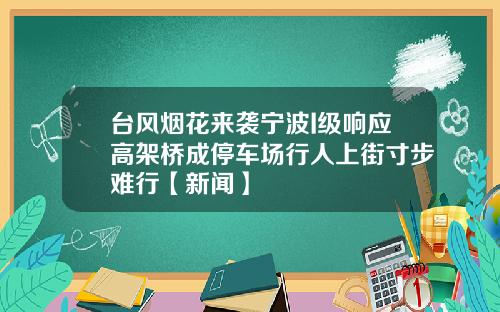 台风烟花来袭宁波I级响应高架桥成停车场行人上街寸步难行【新闻】