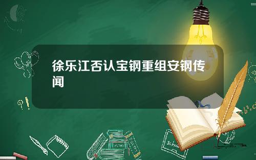 徐乐江否认宝钢重组安钢传闻
