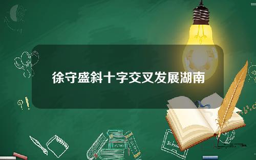 徐守盛斜十字交叉发展湖南