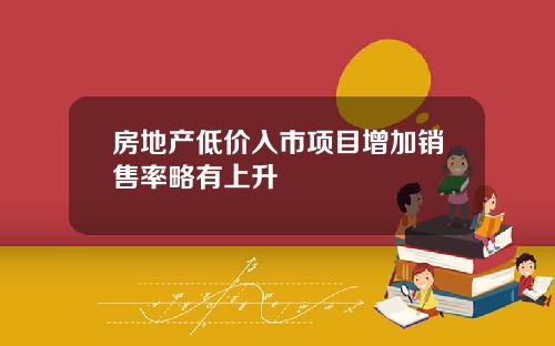 房地产低价入市项目增加销售率略有上升