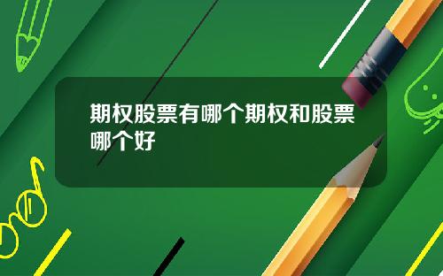 期权股票有哪个期权和股票哪个好