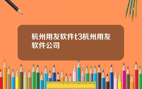 杭州用友软件t3杭州用友软件公司
