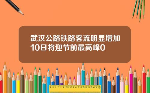 武汉公路铁路客流明显增加10日将迎节前最高峰0