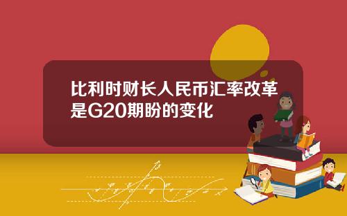 比利时财长人民币汇率改革是G20期盼的变化