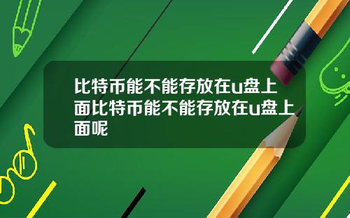 比特币能不能存放在u盘上面比特币能不能存放在u盘上面呢