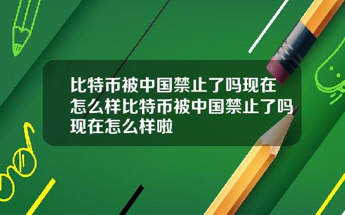比特币被中国禁止了吗现在怎么样比特币被中国禁止了吗现在怎么样啦