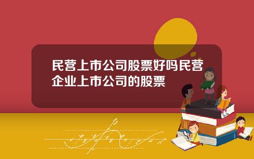 民营上市公司股票好吗民营企业上市公司的股票