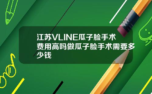 江苏VLINE瓜子脸手术费用高吗做瓜子脸手术需要多少钱