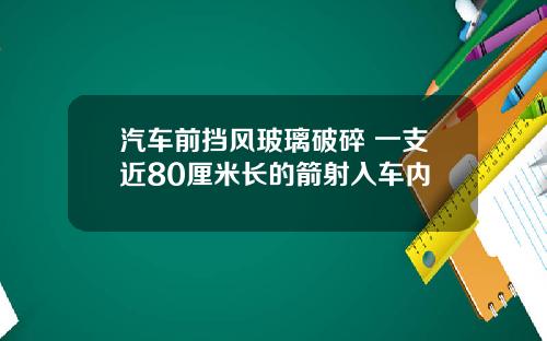 汽车前挡风玻璃破碎 一支近80厘米长的箭射入车内