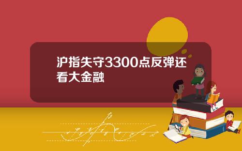 沪指失守3300点反弹还看大金融