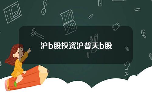 沪b股投资沪普天b股