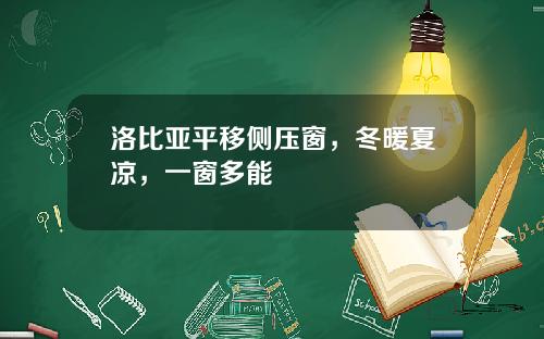 洛比亚平移侧压窗，冬暖夏凉，一窗多能