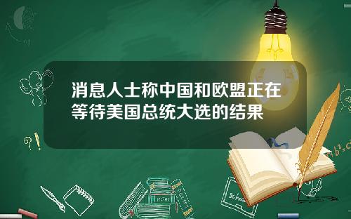 消息人士称中国和欧盟正在等待美国总统大选的结果