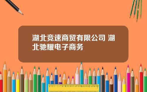 湖北竞速商贸有限公司 湖北驰耀电子商务