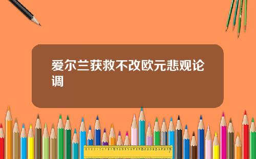 爱尔兰获救不改欧元悲观论调
