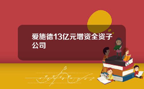 爱施德13亿元增资全资子公司