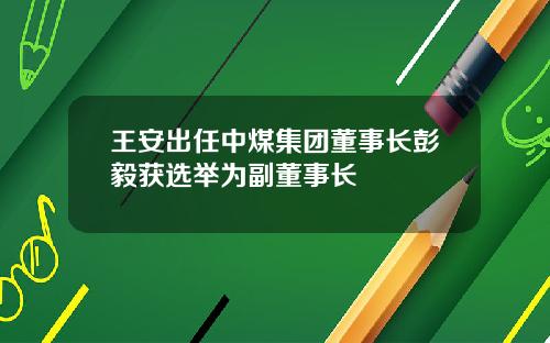 王安出任中煤集团董事长彭毅获选举为副董事长