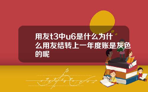 用友t3中u6是什么为什么用友结转上一年度账是灰色的呢