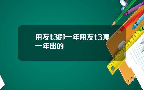 用友t3哪一年用友t3哪一年出的