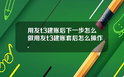 用友t3建账后下一步怎么做用友t3建账套后怎么操作.