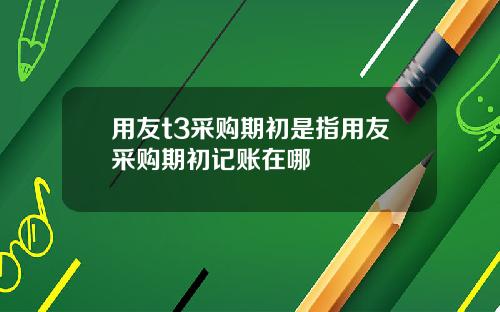 用友t3采购期初是指用友采购期初记账在哪