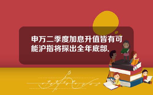 申万二季度加息升值皆有可能沪指将探出全年底部.