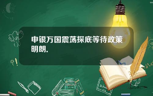 申银万国震荡探底等待政策明朗.