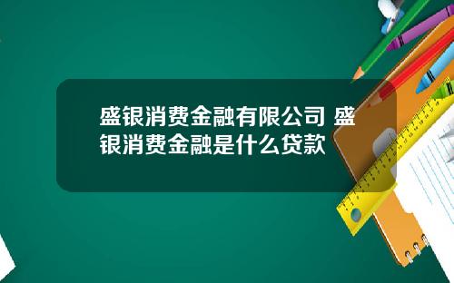 盛银消费金融有限公司 盛银消费金融是什么贷款