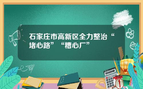 石家庄市高新区全力整治“堵心路”“糟心厂”