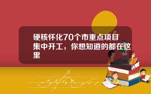 硬核怀化70个市重点项目集中开工，你想知道的都在这里