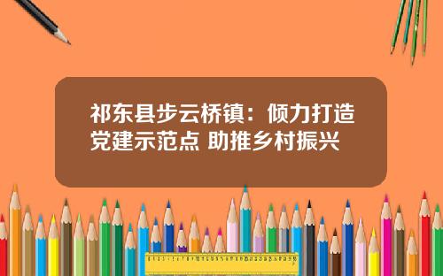 祁东县步云桥镇：倾力打造党建示范点 助推乡村振兴
