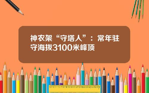 神农架“守塔人”：常年驻守海拔3100米峰顶