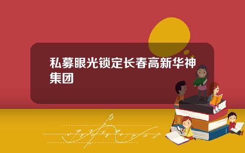 私募眼光锁定长春高新华神集团