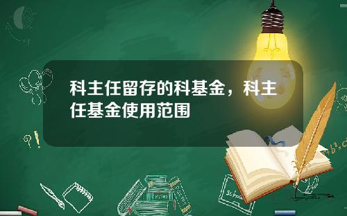 科主任留存的科基金，科主任基金使用范围