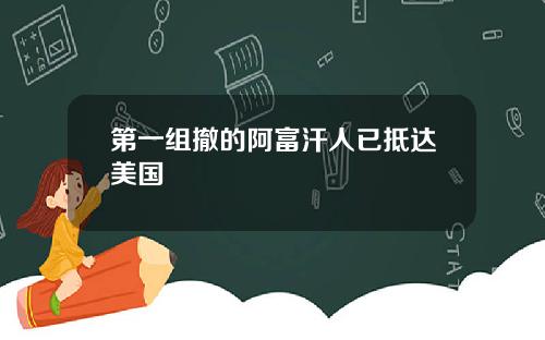 第一组撤的阿富汗人已抵达美国