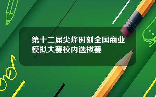 第十二届尖烽时刻全国商业模拟大赛校内选拔赛