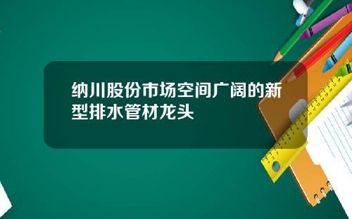 纳川股份市场空间广阔的新型排水管材龙头