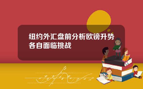 纽约外汇盘前分析欧镑升势各自面临挑战