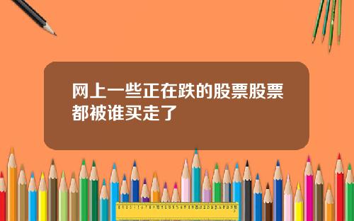网上一些正在跌的股票股票都被谁买走了