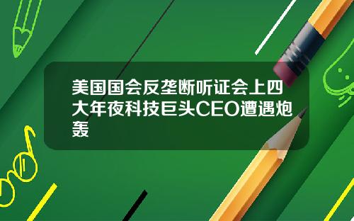 美国国会反垄断听证会上四大年夜科技巨头CEO遭遇炮轰