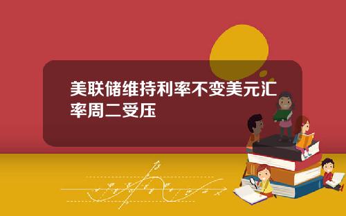 美联储维持利率不变美元汇率周二受压