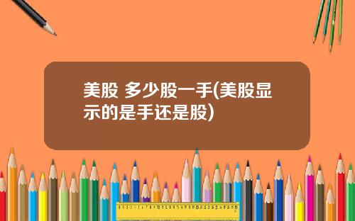 美股 多少股一手(美股显示的是手还是股)