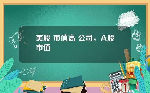 美股 市值高 公司，A股市值