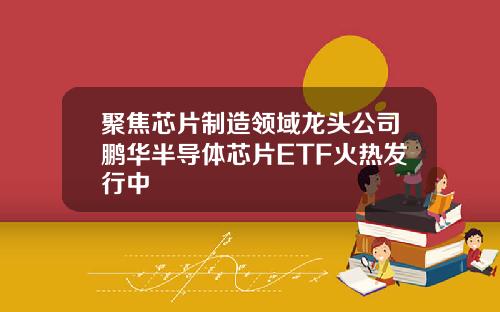 聚焦芯片制造领域龙头公司鹏华半导体芯片ETF火热发行中