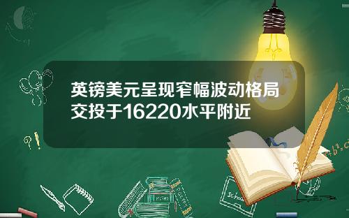 英镑美元呈现窄幅波动格局交投于16220水平附近