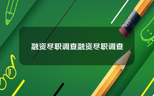融资尽职调查融资尽职调查