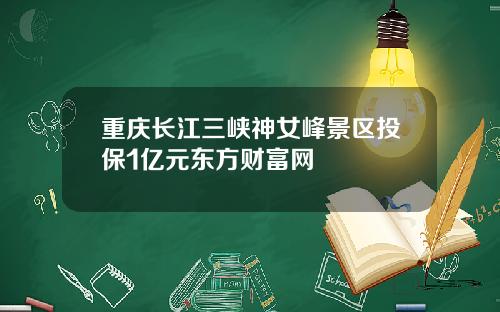 重庆长江三峡神女峰景区投保1亿元东方财富网